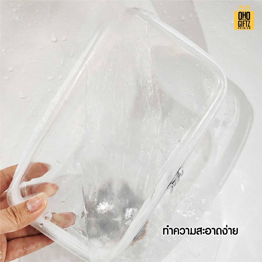 กระเป๋าพลาสติกทรงแบน สกรีนชื่อ สกรีนโลโก้  ทำเป็นของพรีเมี่ยมได้