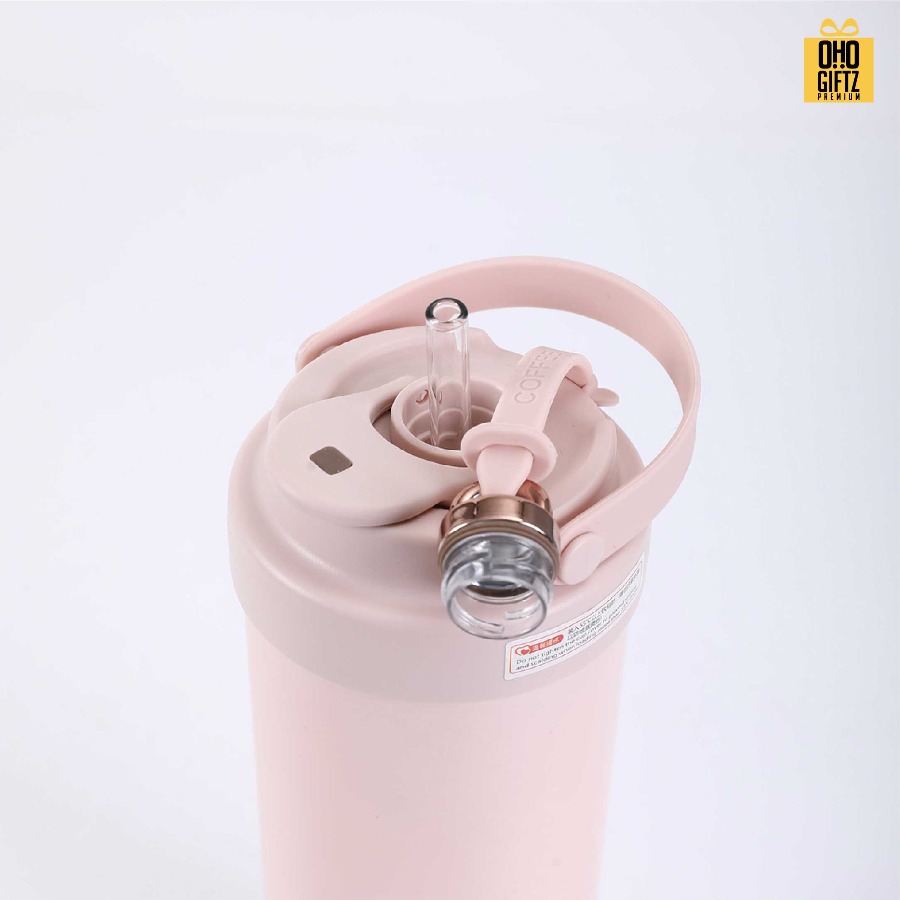 กระบอกสแตนเลส 304 ด้านในเคลือบเซรามิค สกรีนโลโก้ ทำเป็นของพรีเมี่ยมได้