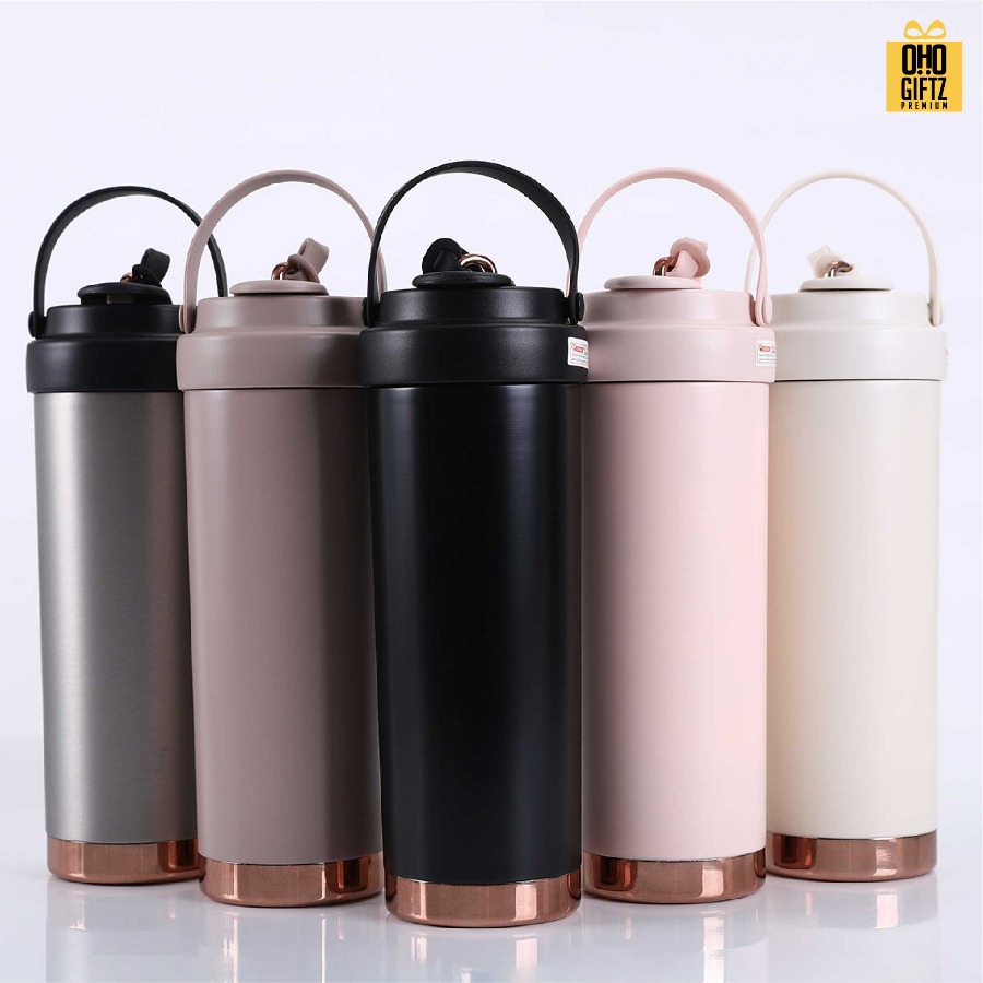 กระบอกสแตนเลส 304 ด้านในเคลือบเซรามิค สกรีนโลโก้ ทำเป็นของพรีเมี่ยมได้