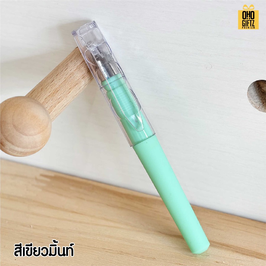 ปากกาเจล มีฝาปิด สกรีนชื่อ สกรีนโลโก้ ทำเป็นของพรีเมี่ยมได้