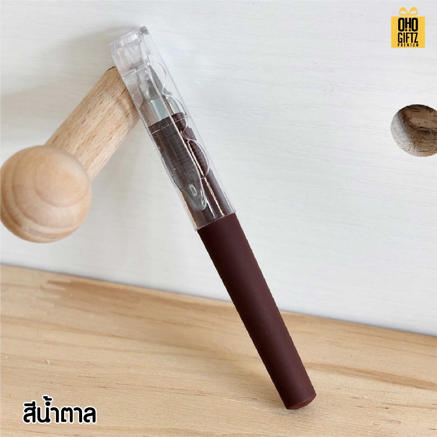 ปากกาเจล มีฝาปิด สกรีนชื่อ สกรีนโลโก้ ทำเป็นของพรีเมี่ยมได้