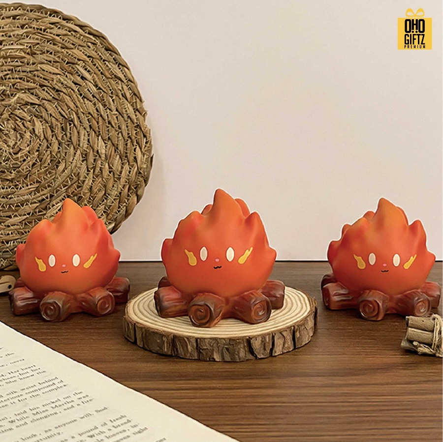 โคมไฟขอนไม้กองไฟ สกรีนโลโก้ ทำเป็นของพรีเมี่ยม ของที่ระลึกได้