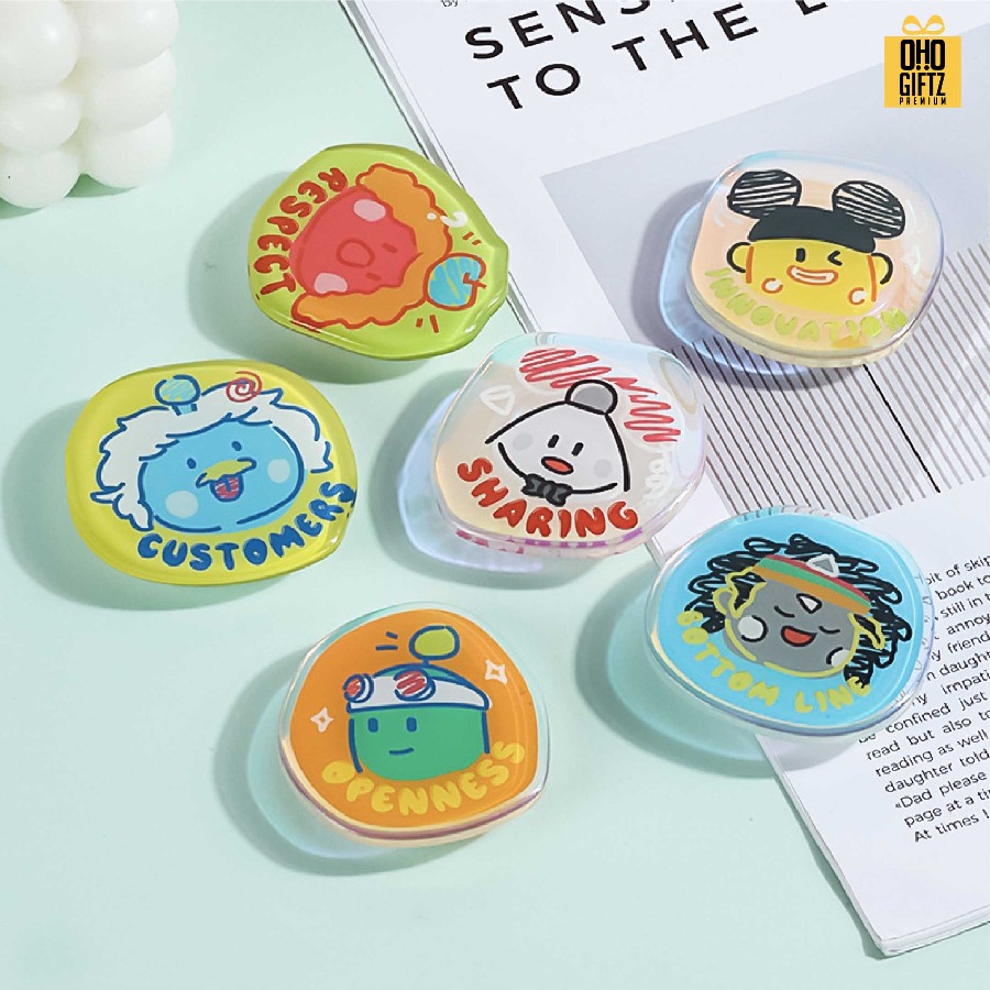 Griptok อะคลีลิคเคลือบเรซิ่น ดีไซน์ตามต้องการ สกรีนโลโก้ได้ สกรีนโลโก้ ทำเป็นของพรีเมี่ยมได้