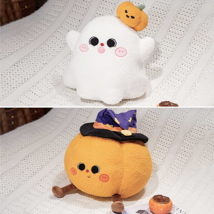 หมอนตุ๊กตาฮาโลวีน สกรีนโลโก้ ทำเป็นของพรีเมี่ยมได้ 