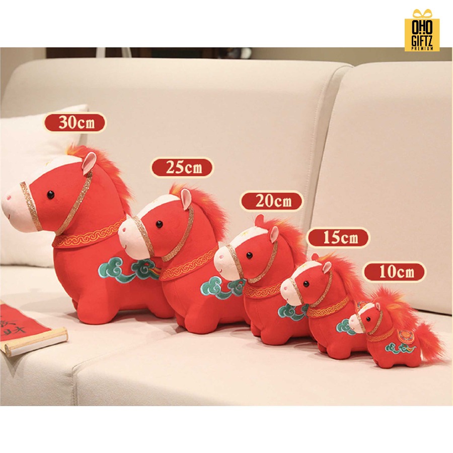 ตุ๊กตาม้านำโชค สกรีนโลโก้ ทำเป็นของพรีเมี่ยมได้ 