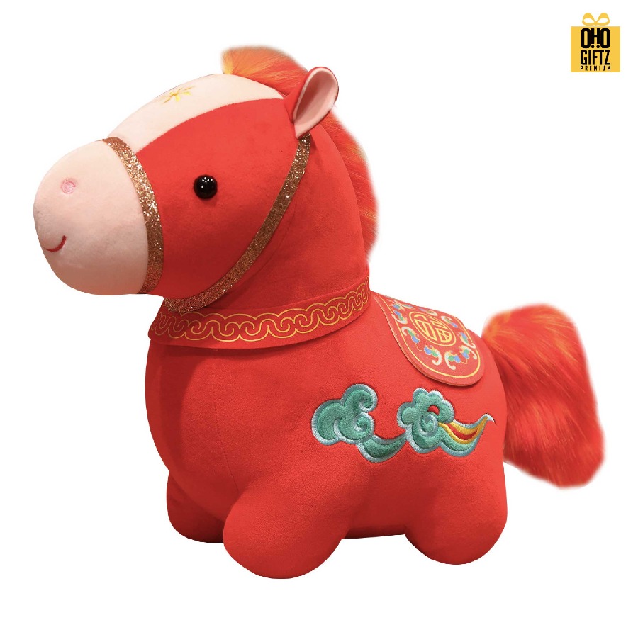 ตุ๊กตาม้านำโชค สกรีนโลโก้ ทำเป็นของพรีเมี่ยมได้ 