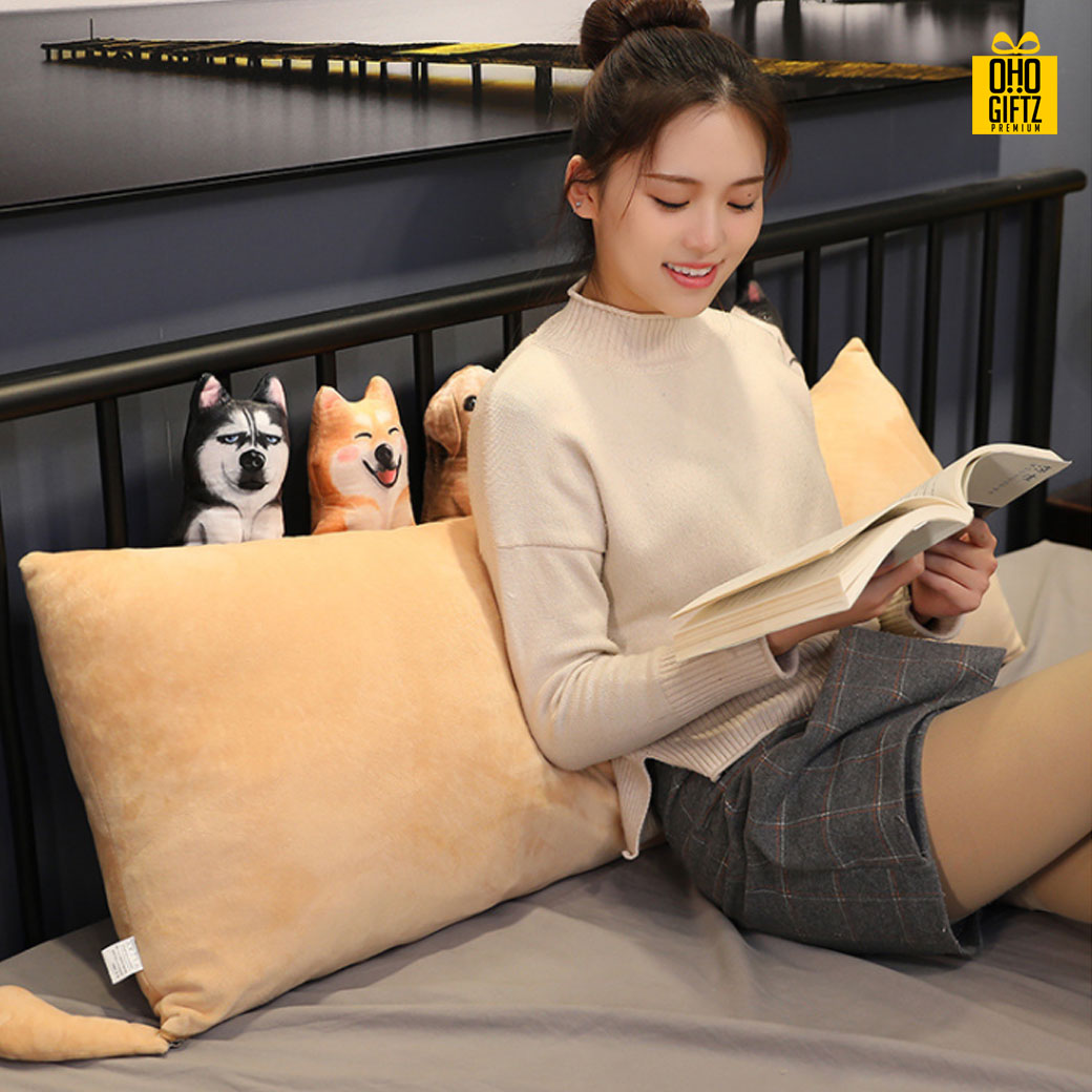 หมอนตุ๊กตาหมา สกรีนโลโก้ สกรีนชื่อร้าน ทำเป็นของพรีเมี่ยมได้