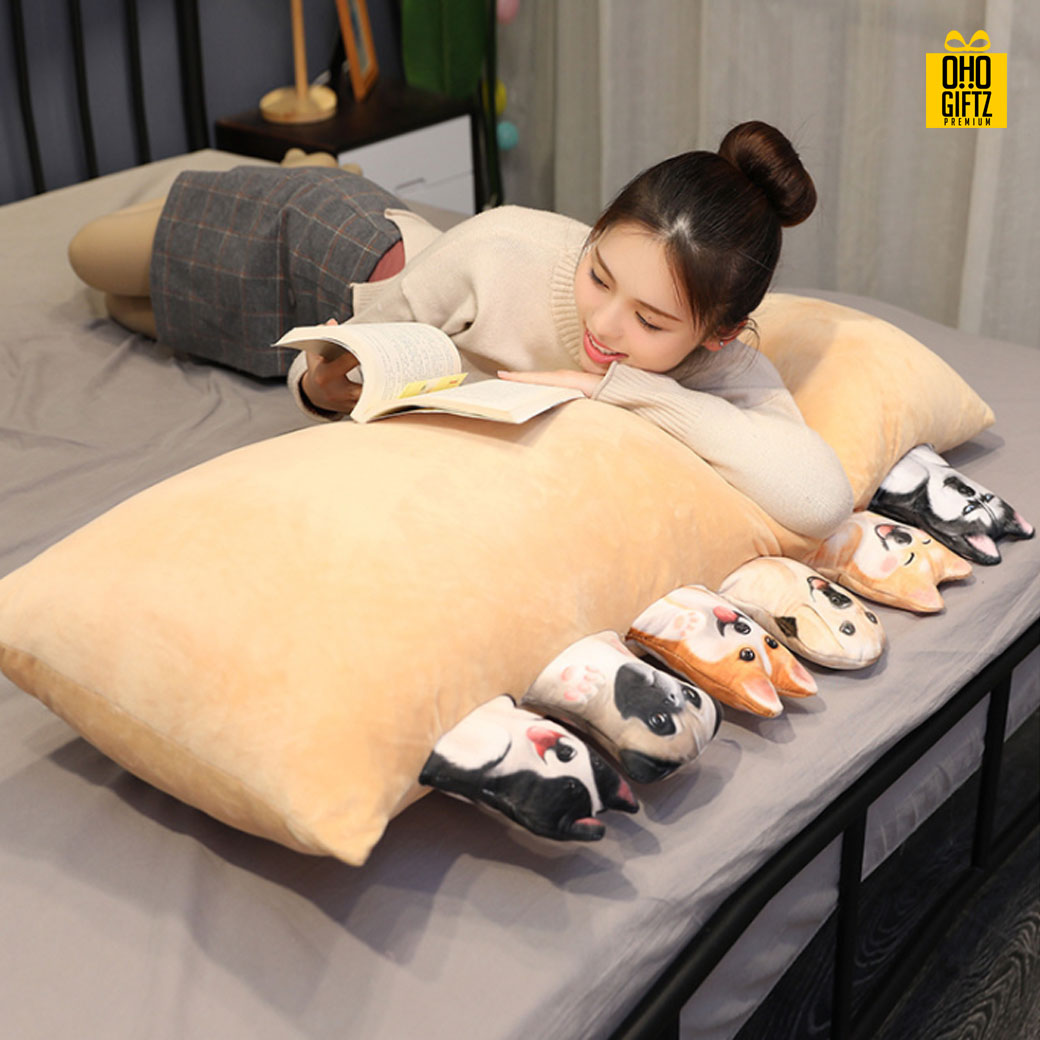 หมอนตุ๊กตาหมา สกรีนโลโก้ สกรีนชื่อร้าน ทำเป็นของพรีเมี่ยมได้