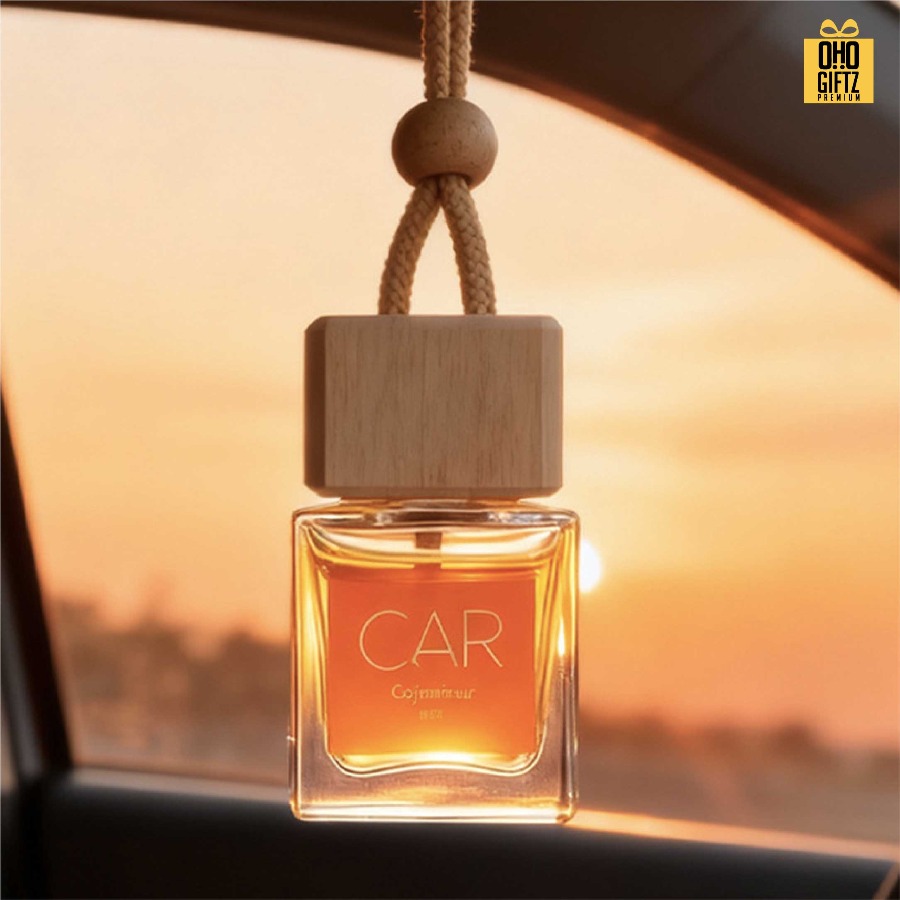 น้ำหอมปรับอากาศรถยนต์แบบแขวน สกรีนโลโก้ ทำเป็นของพรีเมี่ยมได้