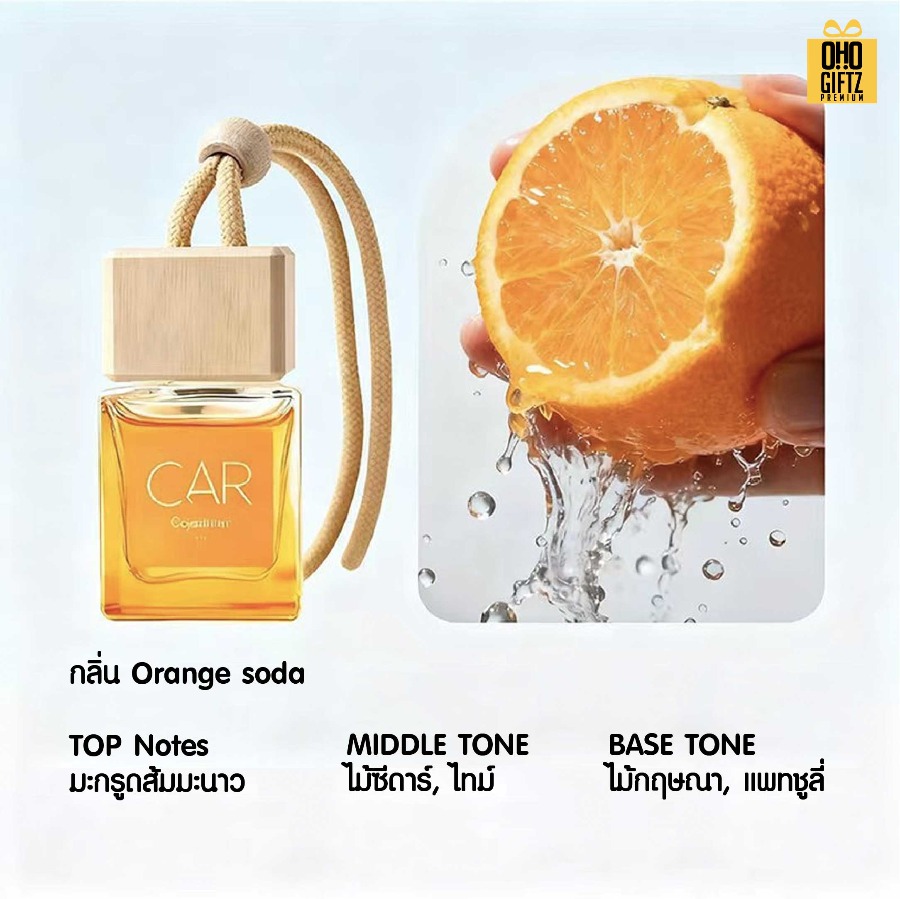 น้ำหอมปรับอากาศรถยนต์แบบแขวน สกรีนโลโก้ ทำเป็นของพรีเมี่ยมได้