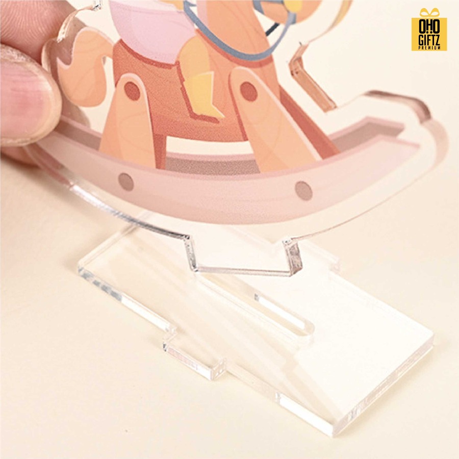 รับผลิต Standy อะคริลิคจิ๋วตั้งโต๊ะ สกรีนชื่อ สกรีนโลโก้ ทำเป็นของพรีเมี่ยมได้