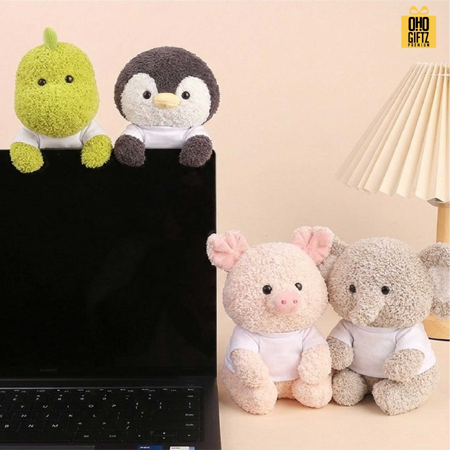 ตุ๊กตาสัตว์น้อย ใส่เสื้อสกรีนโลโก้ได้ สกรีนโลโก้ ทำเป็นของพรีเมี่ยมได้ 