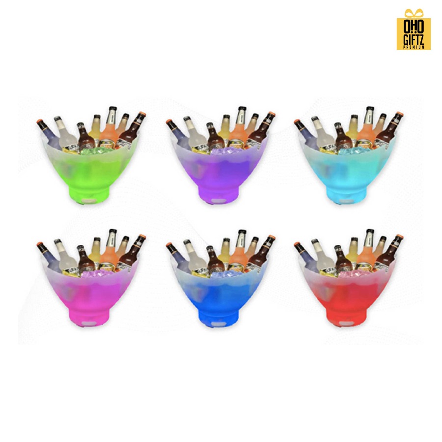 ถังน้ำแข็ง LED ลำโพง Bluetooth ชาร์จ USB สกรีนชื่อ สกรีนโลโก้ ทำเป็นของพรีเมี่ยมได้ 