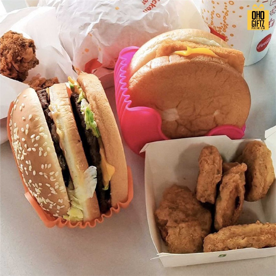 ที่วางแฮมเบอร์เกอร์ซิลิโคน สกรีนชื่อ สกรีนโลโก้ ทำเป็นของพรีเมี่ยมได้