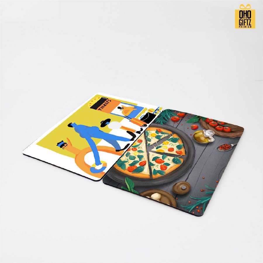 แผ่นรองจานไม้ MDF สกรีนไม่จำกัดสี สกรีนชื่อ ทำเป็นของพรีเมี่ยมได้