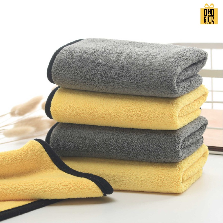 ผ้าไมโครไฟเบอร์ ขนาด 30 x 30 ซม. เพิ่มโลโก้ ติดลาเบล ทำเป็นของพรีเมี่ยม ของชำร่วยได้