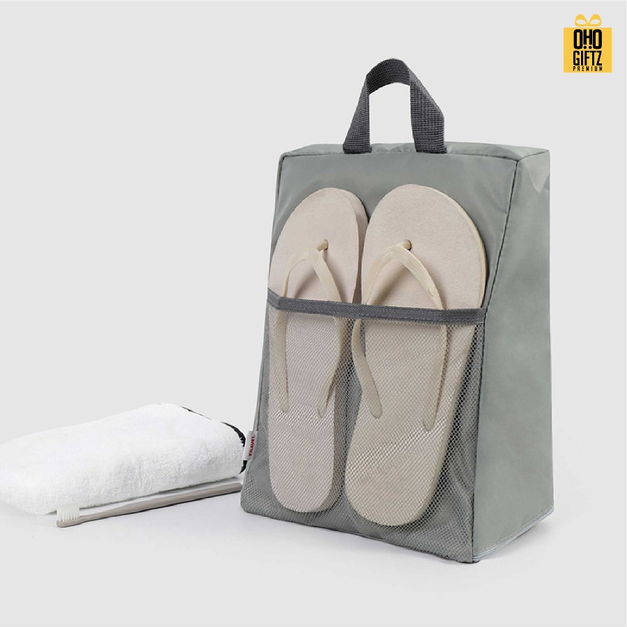 กระเป๋าใส่รองเท้าพกพาเดินทาง สกรีนโลโก้  ทำเป็นของพรีเมี่ยมได้