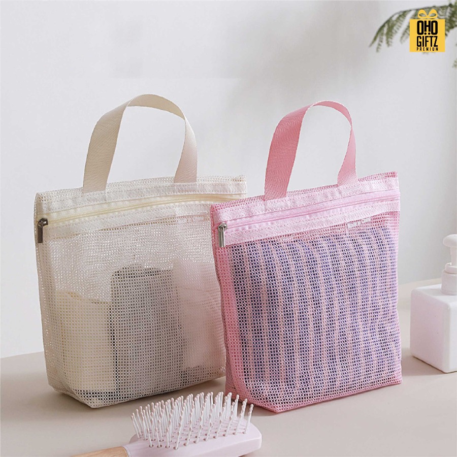 กระเป๋าตาข่ายไนล่อน สกรีนโลโก้ ทำเป็นของพรีเมี่ยมได้