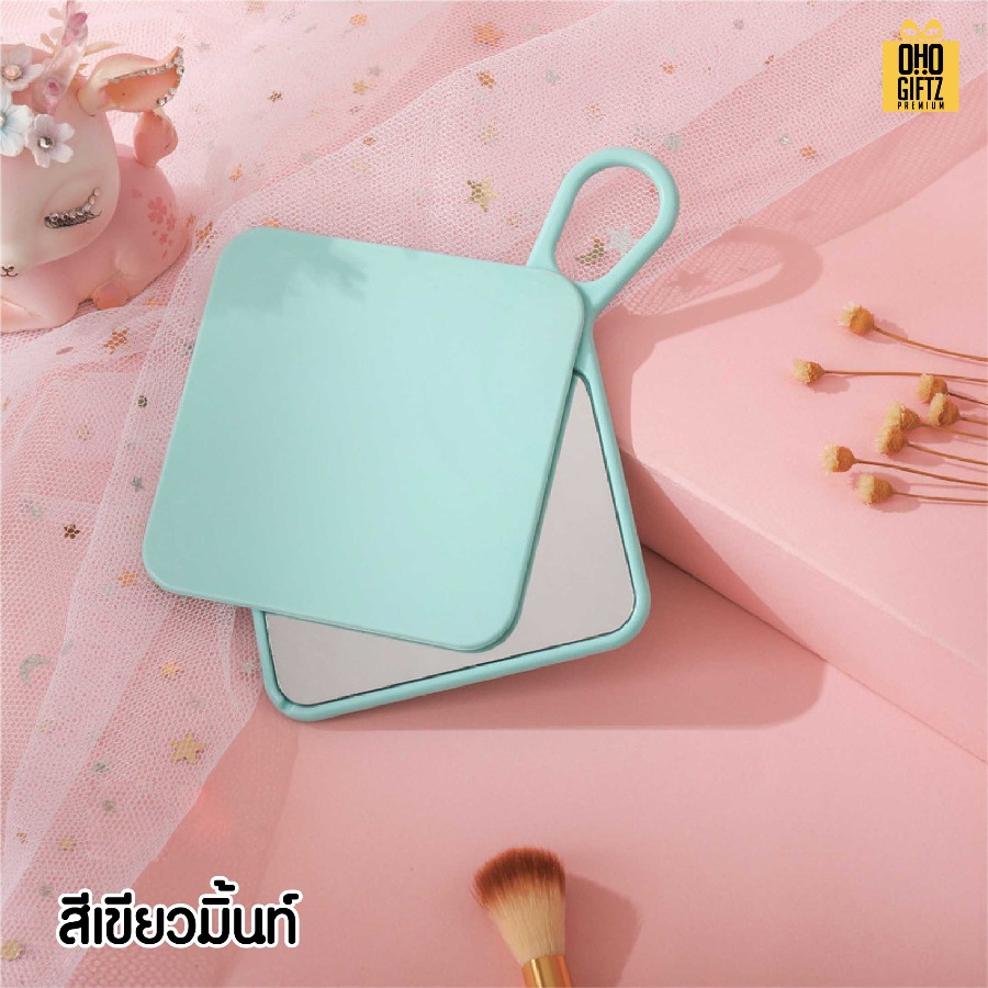 กระจกพับได้แบบพกพา สกรีนโลโก้ ทำเป็นของพรีเมี่ยมได้