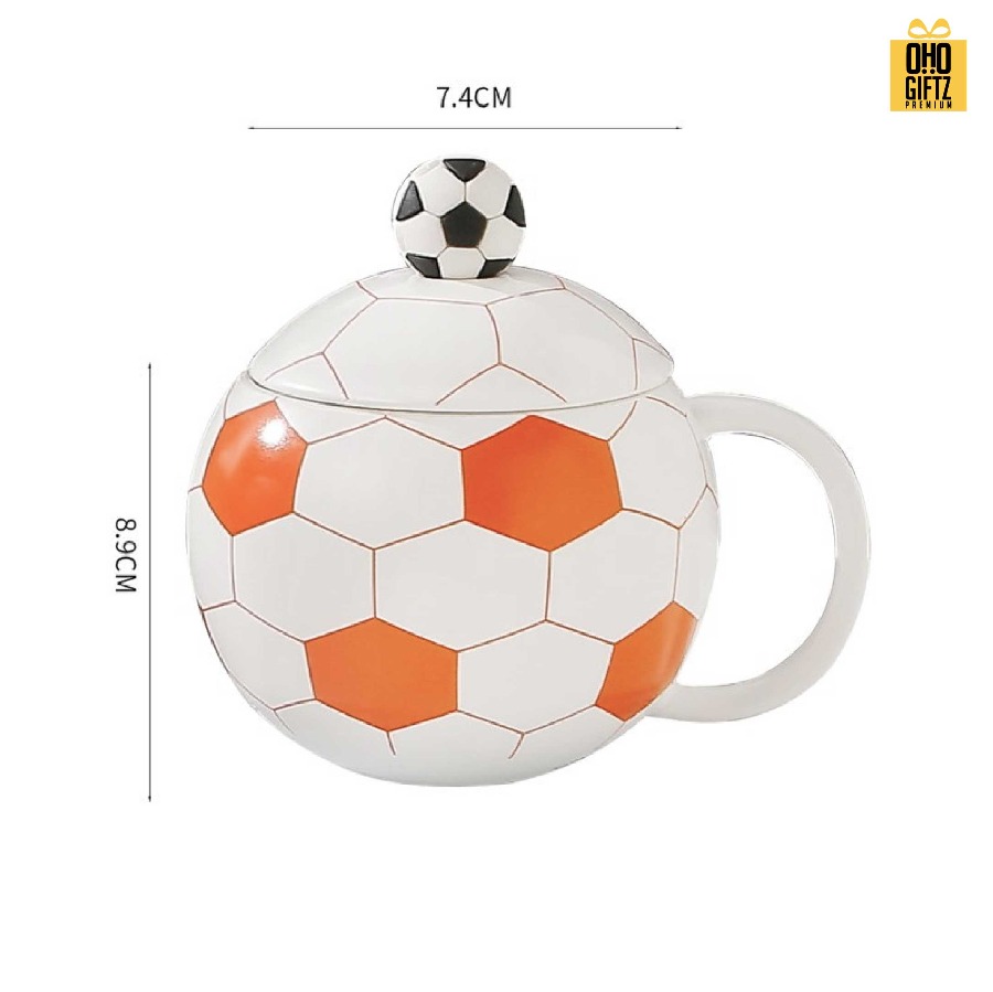 ชุดถ้วยน้ำเซรามิคฟุตบอล สกรีนชื่อ สกรีนโลโก้ ทำเป็นของพรีเมี่ยมได้
