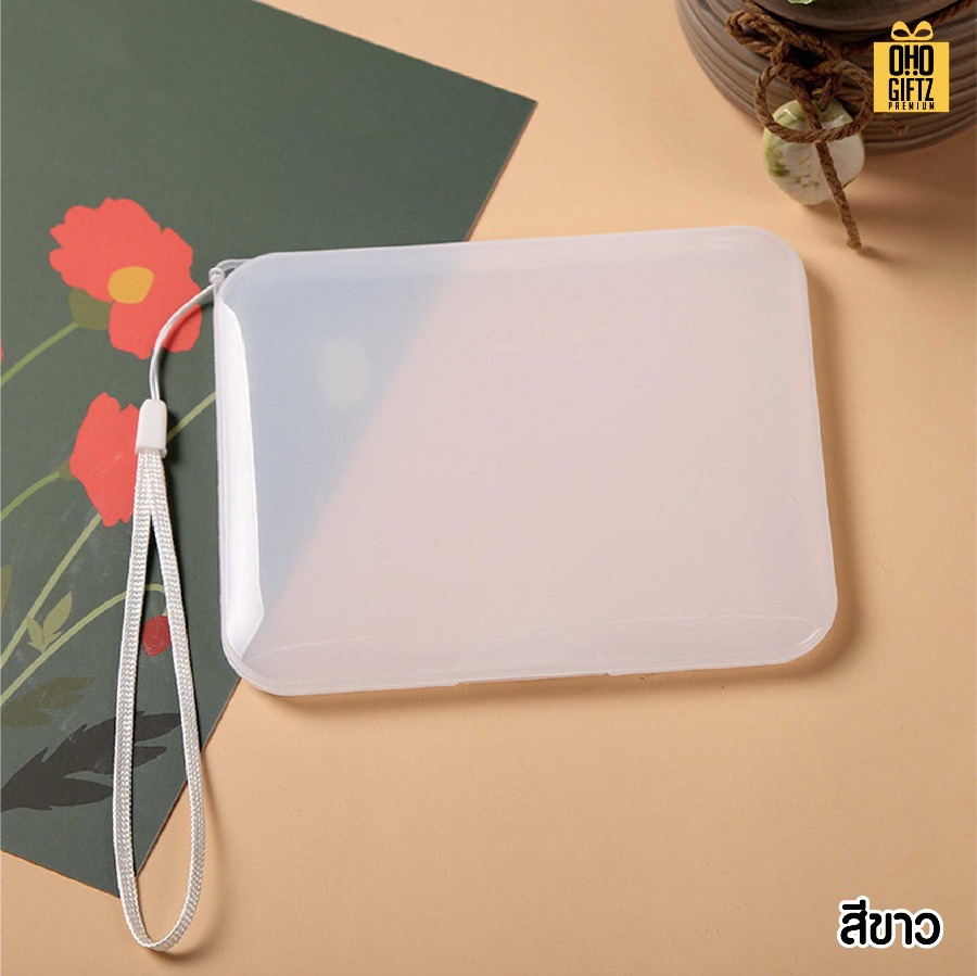 กล่องเก็บหน้ากากอนามัย สกรีนชื่อ สกรีนโลโก้ ทำเป็นของพรีเมี่ยมได้ 