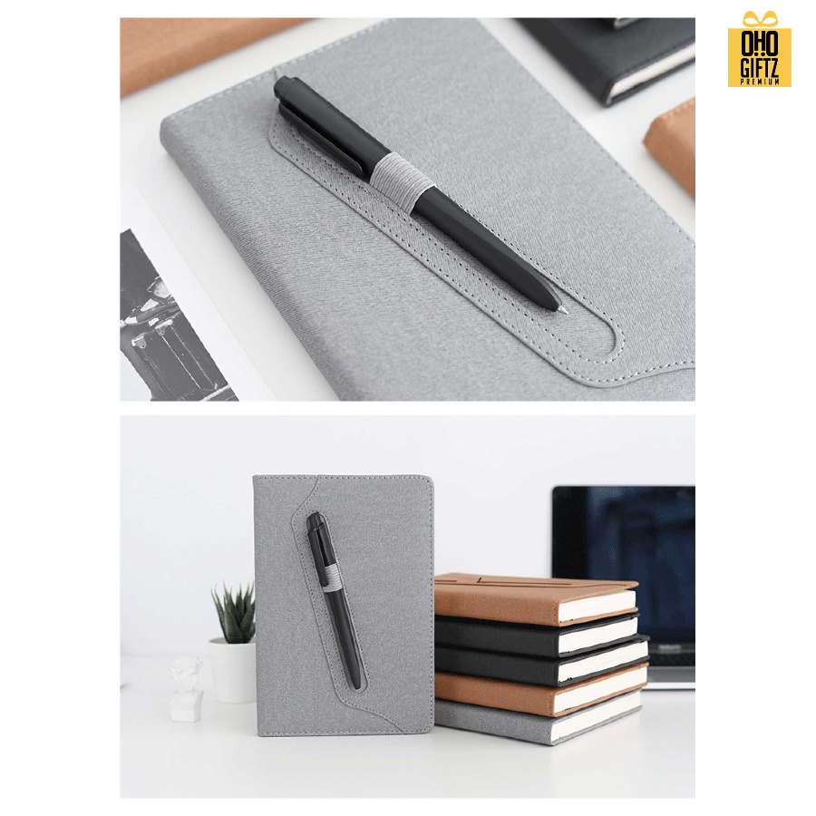 สมุดโน๊ตพร้อมปากกา สกรีนโลโก้ ทำเป็นของพรีเมี่ยม ของชำร่วย