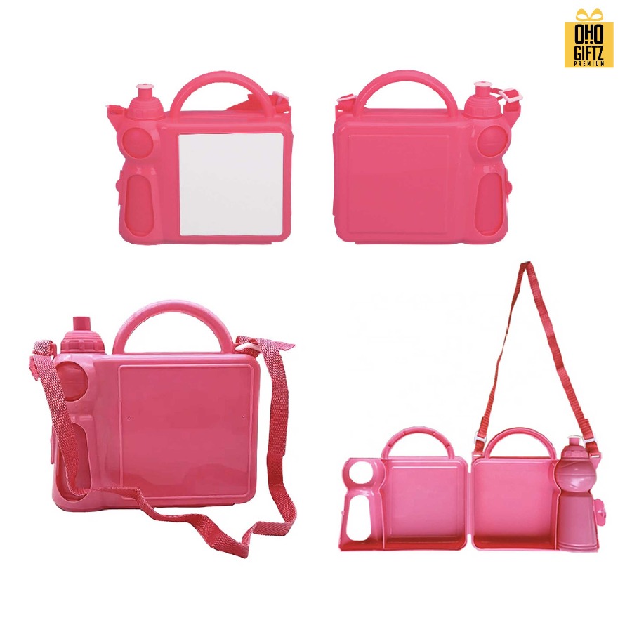 กล่องเบนโตะพร้อมกระติกน้ำเด็ก พิมพ์ภาพฟรี สกรีนชื่อ สกรีนโลโก้ ทำเป็นของพรีเมี่ยมได้ 