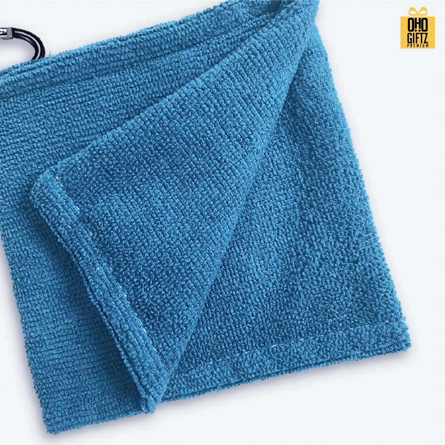 พวงกุญแจผ้าเช็ดลูกกอลฟ์ สกรีนโลโก้ ทำเป็นของพรีเมี่ยม ของชำร่วยได้