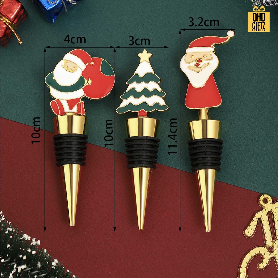 จุกปิดขวดไวน์คริสต์มาส สกรีนโลโก้ ทำเป็นของพรีเมี่ยมได้