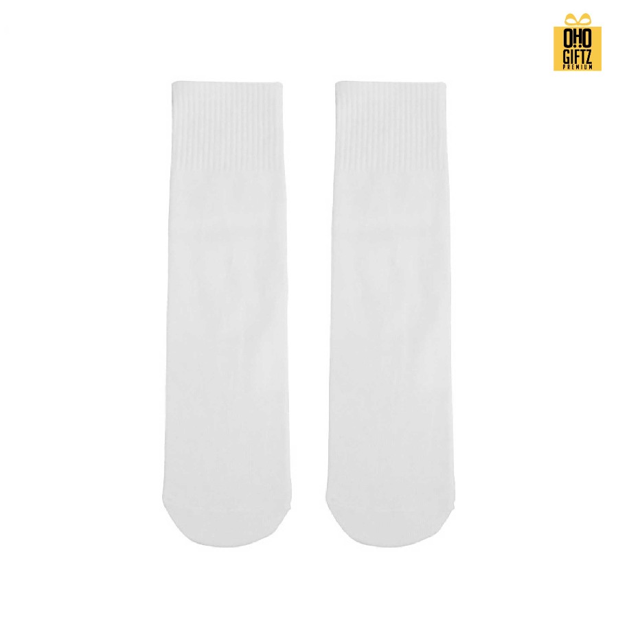 รับผลิตถุงเท้าขาว สกรีนลายไม่จำกัดสี สกรีนโลโก้ ทำเป็นของพรีเมี่ยม ของชำร่วยได้