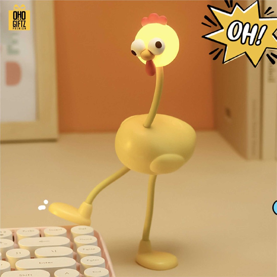 โคมไฟไก่ชิค ดัดแขนขาได้ สกรีนโลโก้ ทำเป็นของพรีเมี่ยม ของที่ระลึกได้