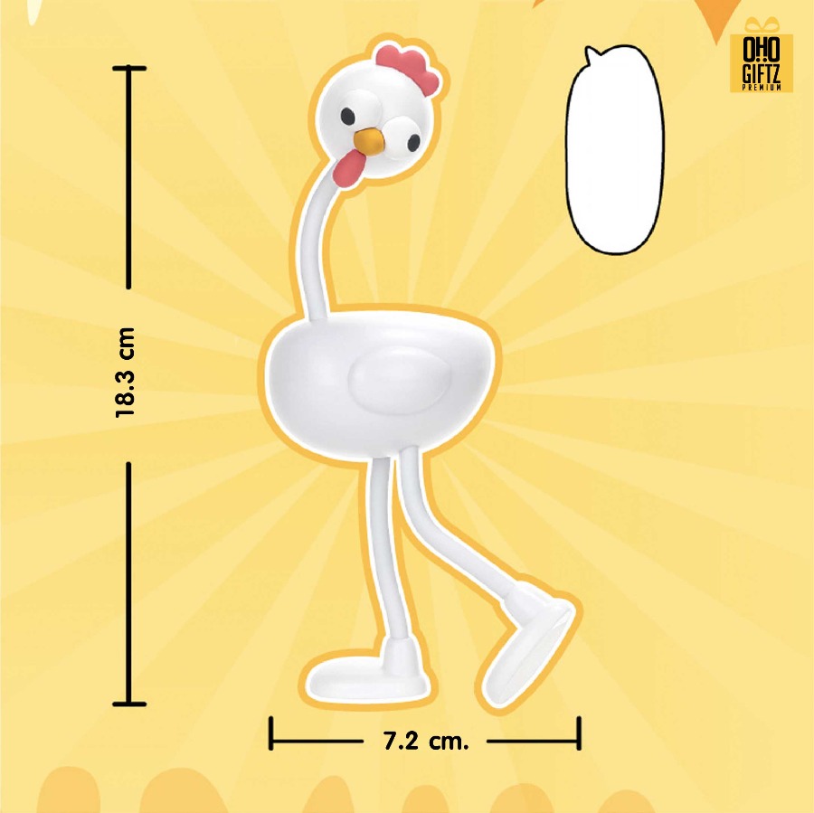 โคมไฟไก่ชิค ดัดแขนขาได้ สกรีนโลโก้ ทำเป็นของพรีเมี่ยม ของที่ระลึกได้