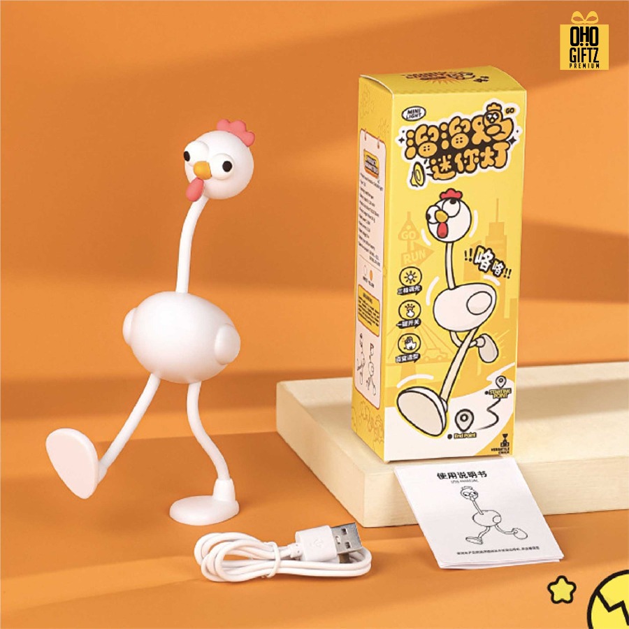 โคมไฟไก่ชิค ดัดแขนขาได้ สกรีนโลโก้ ทำเป็นของพรีเมี่ยม ของที่ระลึกได้