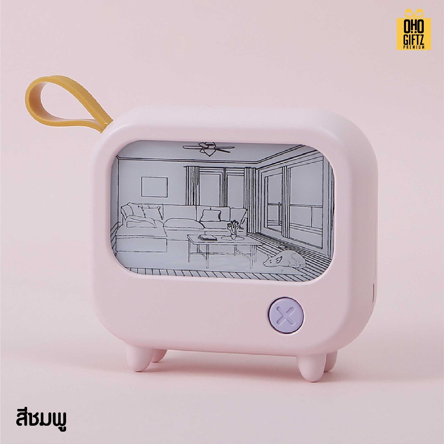 โคมไฟตั้งโต๊ะทรงทีวี มีวิว สกรีนโลโก้ ทำเป็นของพรีเมี่ยม ของที่ระลึกได้