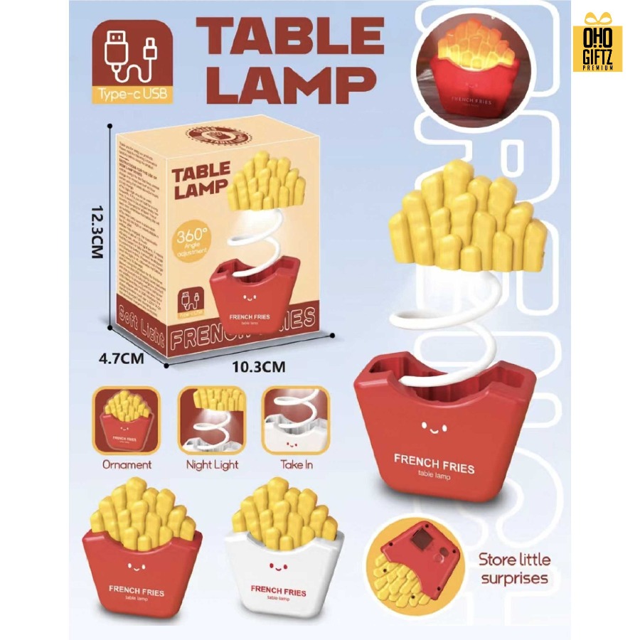 โคมไฟแฮมเบอร์เกอร์ เฟรนซ์ฟราย สกรีนโลโก้ ทำเป็นของพรีเมี่ยม ของที่ระลึกได้