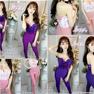[LOVER] 3CE FRORAL MAXI JUMPSUIT