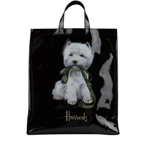 กระเป๋า Harrods แท้ ลาย Westie Shopper Bag(Large) with zip