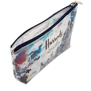 Harrods WATERCOLOUR HARRODS COSMETIC BAG