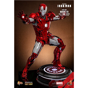 Hot Toys MMS744D64  1/6th scale  Iron Man Mark III Red & Chrome [Hot Toys Exclusive](TC)
