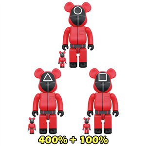 BE@RBRICK SQUID GAME (イカゲーム) GUARD ○/△/□ 100％ & 400％ (TC)