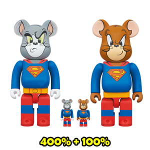 BE@RBRICK TOM and JERRY as SUPERMAN 100% & 400% (TC)