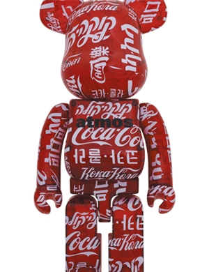Bearbrick  atmos × Coca-Cola CLEAR RED 1000％