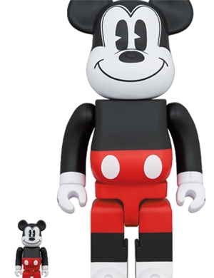 BEARBRICK MICKEY MOUSE (R&W 2020 Ver.) 100% & 400%
