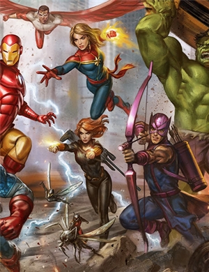 Art Print Sideshow Collectibles The Avengers: Earth's Mightiest Heroes Deluxe Fine