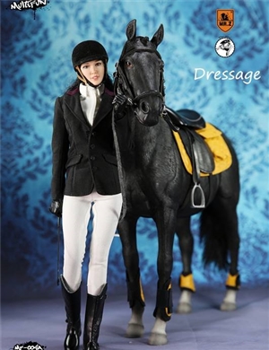 MR.Z & MULTIFUN MF004A 1/6 Dressage） Women's Equestrian Wear Set (including Black horse racing) 