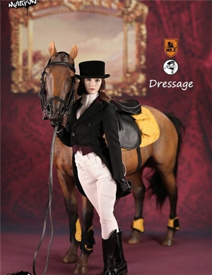 MR.Z & MULTIFUN MF004B 1/6 Dressage Women's Equestrian Wear Set (including Brown horse racing) 