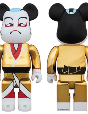 Bearbrick Kabuki Gold Plated 400% Gold / สินค้าโชว์