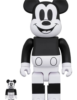 BE@RBRICK MICKEY MOUSE (B&W 2020 Ver.)100% & 400%