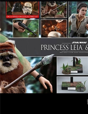 Hot Toys - MMS551 - Star Wars: Return of the Jedi Princess Leia and Wicket Collectible Figures