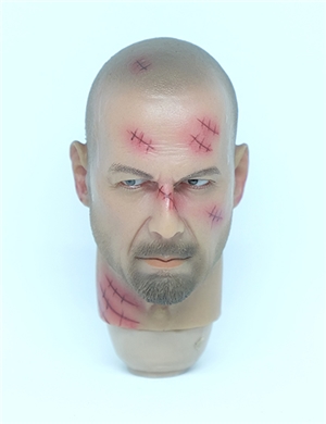 1/6 Scale Bruce Willis Head Sculpt Damage version